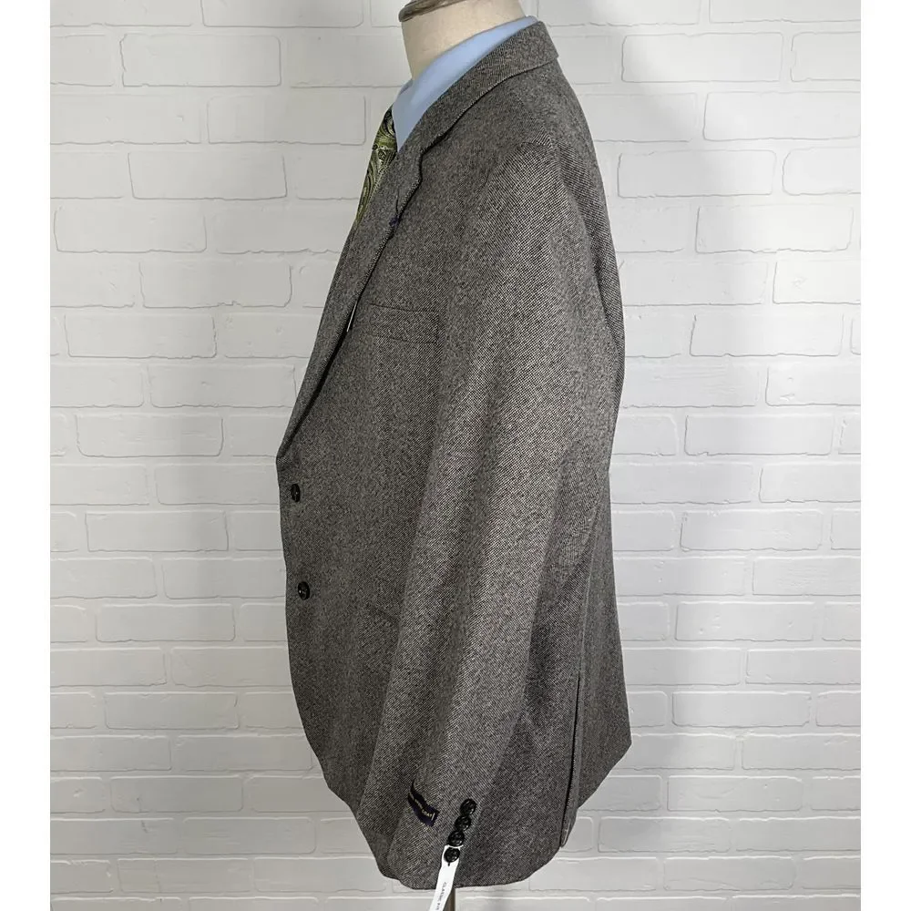 Stafford Blazer Men 50R Black‎ White Donegal Signature Classic Fit Merino Wool